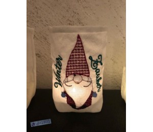 ITH Stickdatei - Lichtbeutel Winterzauber Wichtel